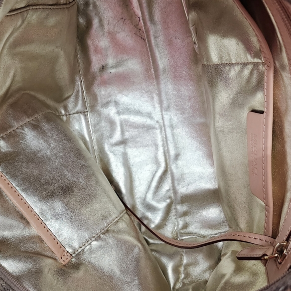 Michael Kors Snake Print Shoulder Bag - Tan and Brown - Picture 5 of 7